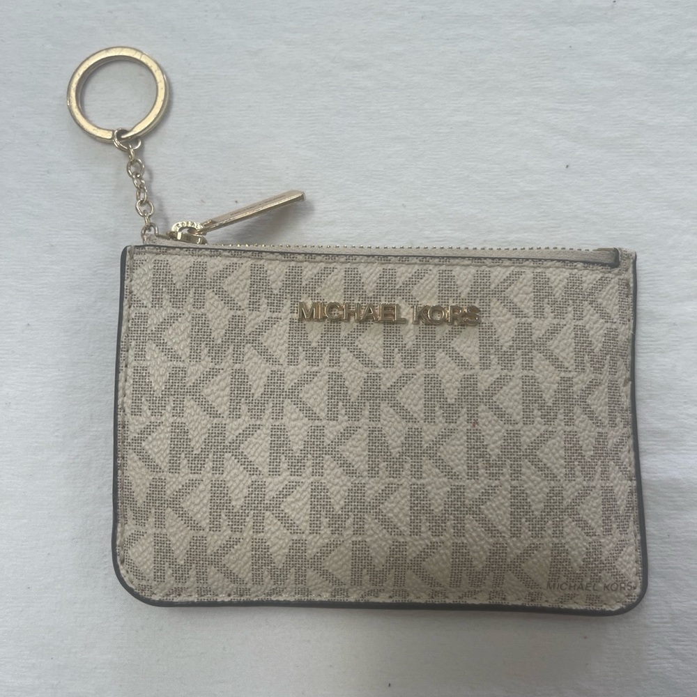 Michael Kors Jet Set Travel S TZ Coin Pouch with ID Key Holder Wallet